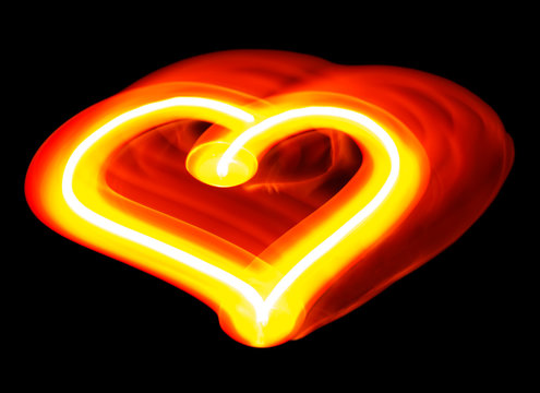 Light painting of heart