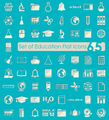 Set of education flat icons