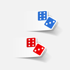 realistic design element: dice