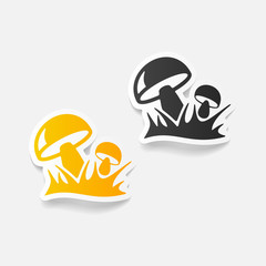 realistic design element: mushrooms