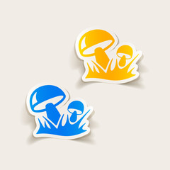 realistic design element: mushrooms