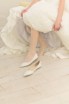 Bride in Wedding Shoe