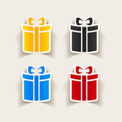 realistic design element: gift box