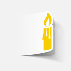 realistic design element: christmas candle