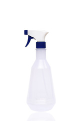 Plastic spray bottle isolated on white background