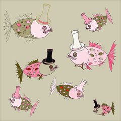 fish pattern. vector illustration