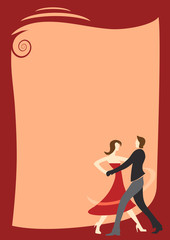 Ballroom dancig decorative frame