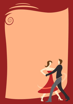 Ballroom dancig decorative frame