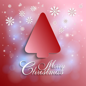 Christmas tree on abstract background