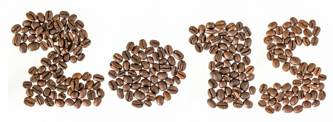 new 2015 year from coffee beans.