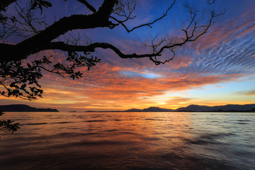 Fototapeta na wymiar Beautiful Sunset beach in Phuket, Thailand