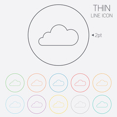 Cloud sign icon. Data storage symbol.