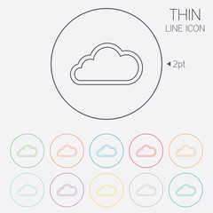 Cloud sign icon. Data storage symbol.