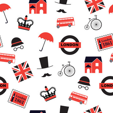 red and black  London pattern
