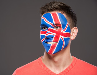 Face art. Flags.