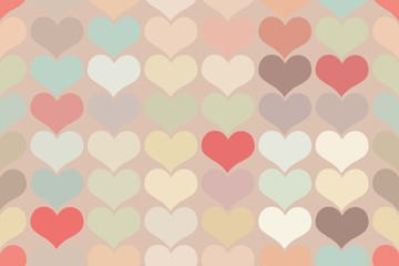 Seamless vintage heart pattern background