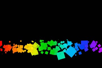 colored squares on a black background