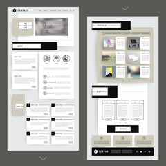 Fototapeta na wymiar collage one page website template design