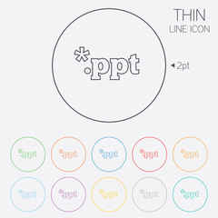 File presentation icon. Download PPT button.