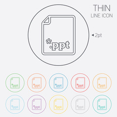 File presentation icon. Download PPT button.