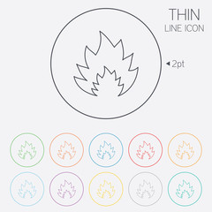 Fire flame sign icon. Heat symbol.