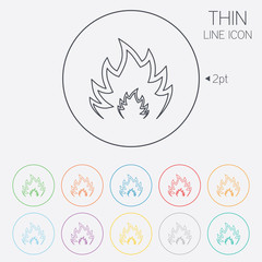 Fire flame sign icon. Heat symbol.