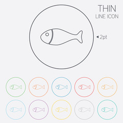 Fish sign icon. Fishing symbol.
