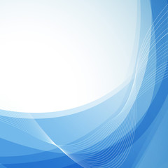 Wavy abstract blue background with border