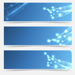 Bright cable sparkle flyer header footer set