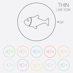 Fish sign icon. Fishing symbol.