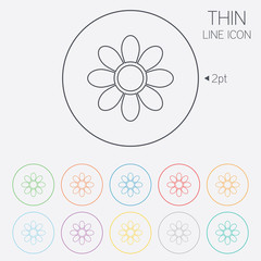 Flower sign icon. Blossom symbol.