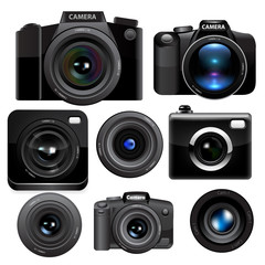 Camera set. Vector