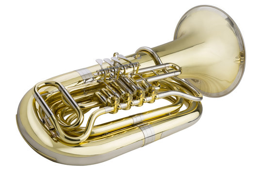 Tuba auf weissem Hintergrund