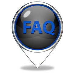 faq pointer icon on white background