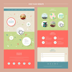 Naklejka premium lovely one page website template