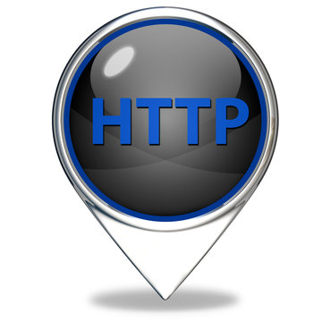 http pointer icon on white background