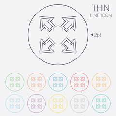 Fullscreen sign icon. Arrows symbol.