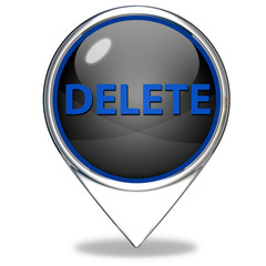 delete pointer icon on white background