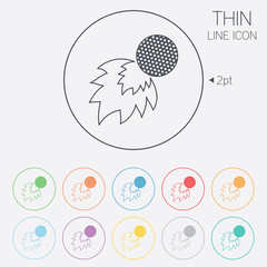 Golf fireball sign icon. Sport symbol.