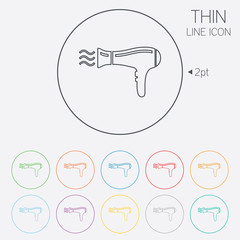 Hairdryer sign icon. Hair drying symbol.