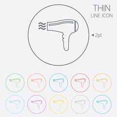 Hairdryer sign icon. Hair drying symbol.