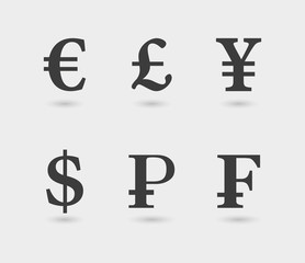 currency icon set