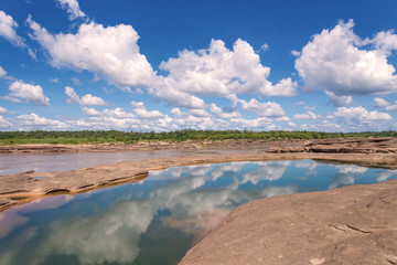 Grand Canyon amazing of rock in Mekong river, Ubonratchathani Th