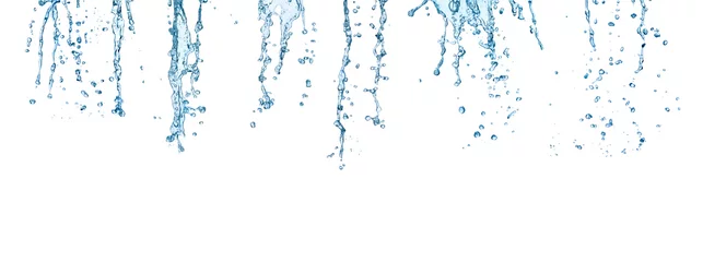Fototapeten Wasserspritzer Tropfen blaue Flüssigkeit © Lumos sp