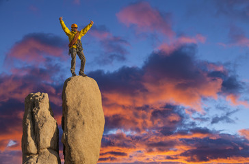 Climber on the edge.
