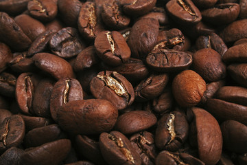 Roasted brown coffee beans, can use as background