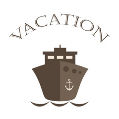 summer vacation illustration over color background