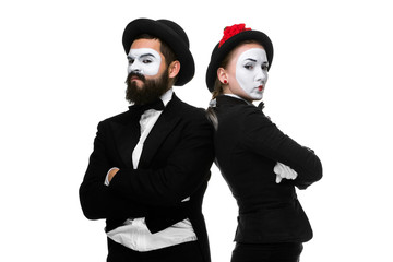 Two memes as businessmen fighting for being the boss