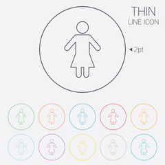 Female sign icon. Woman human symbol.