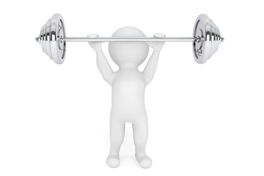 3d Person the lifting weight